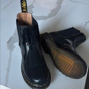 Dr. Martens Black Leather Combat Boots